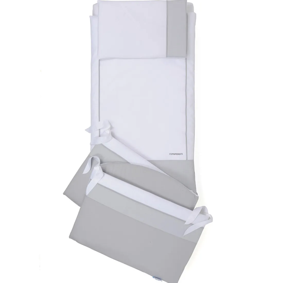 Foppapedretti Cameretta Pikkoletto bianco con completo piumone grigio Sale