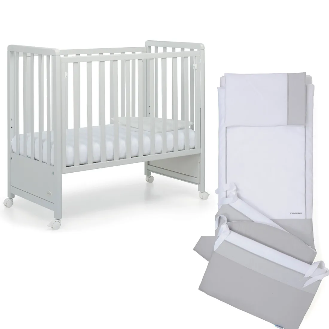 Foppapedretti Cameretta Pikkoletto grigio con completo piumone grigio Discount